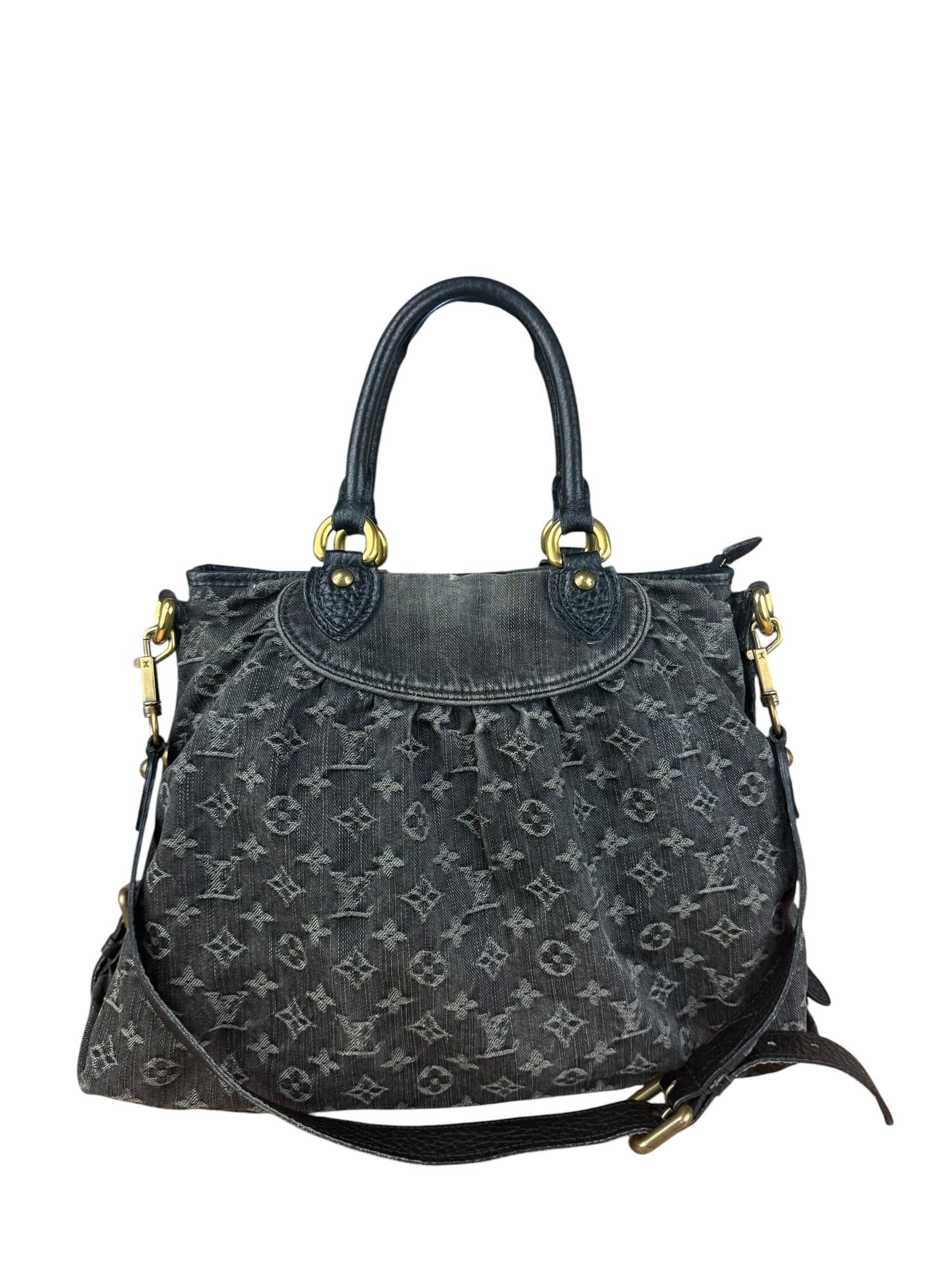 Louis Vuitton Black Denim Neo Cabby Bag