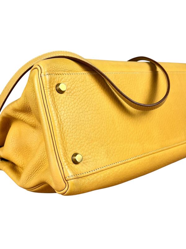 Hermes Kelly 35 Ambre Togo Gold 1997 Handbag