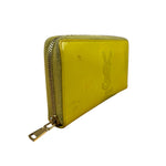 Yves Saint Laurent Yellow Patent Leather Zip-Around Long Wallet