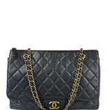 Chanel Vintage Black Quilted Lambskin Shoulder Bag 2010