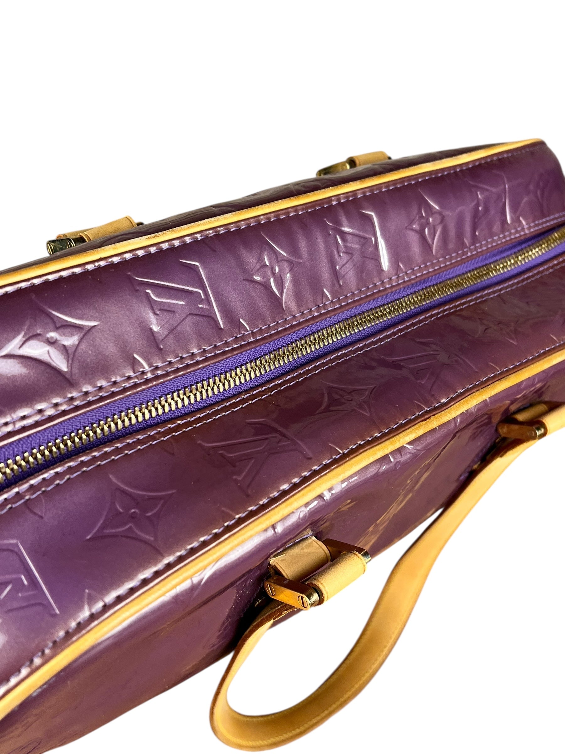 Louis Vuitton Vernis Purple Sutton Handbag