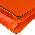 Gucci Orange Leather G Dollar Interlocking Small Shoulder Bag