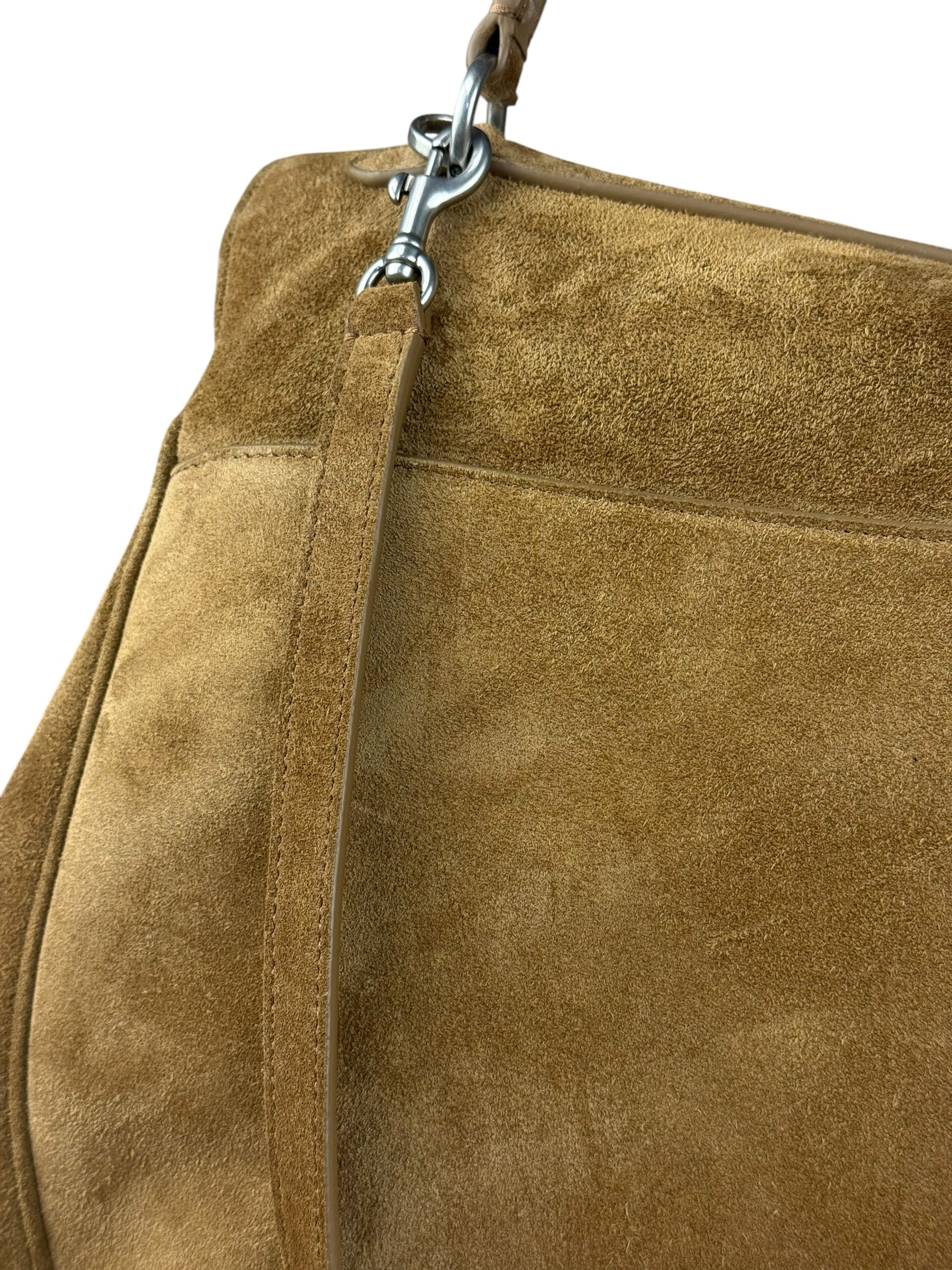 Balenciaga Rodeo Handbag Suede/Fleece Brown