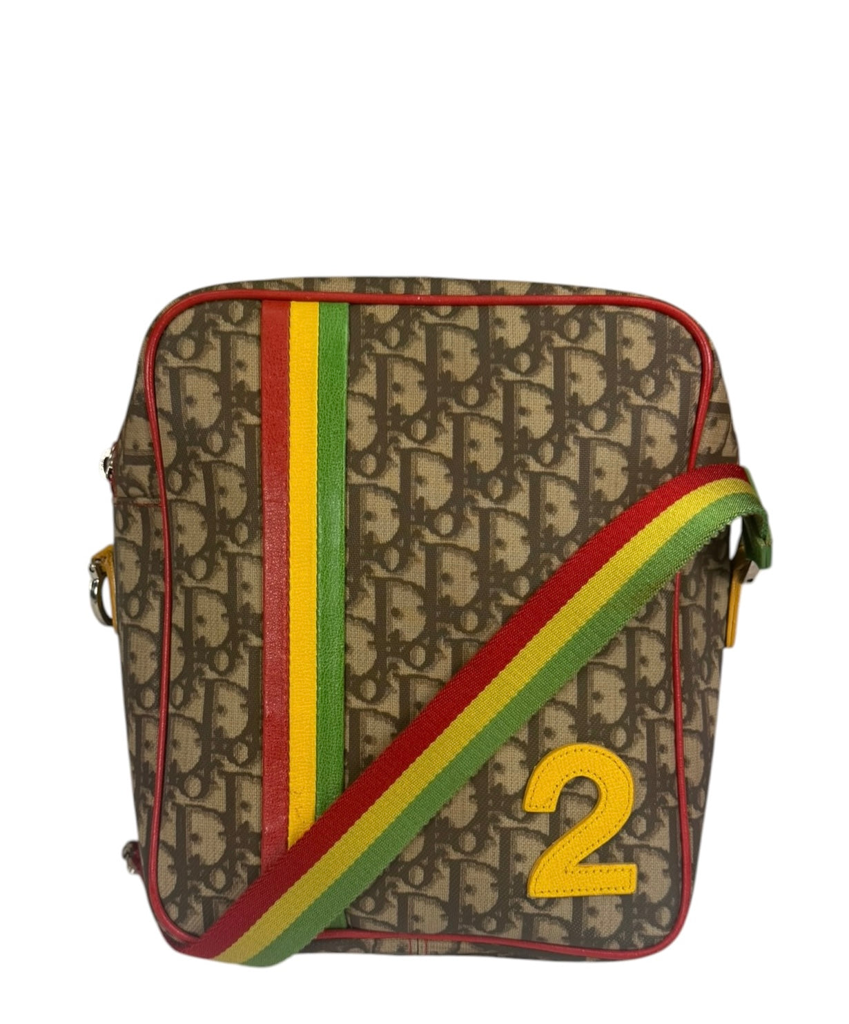 Christian Dior Brown Rasta Totter No.2 Messenger Bag