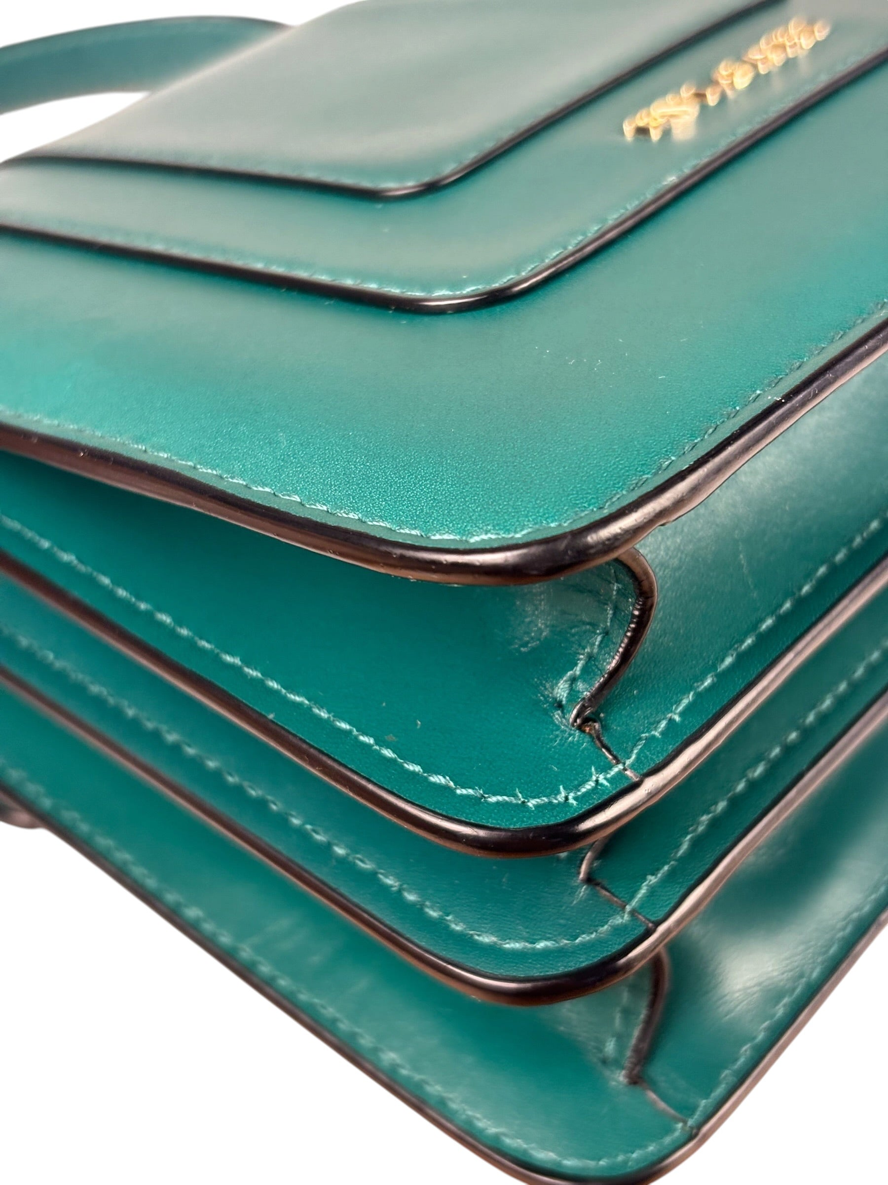 BVLGARI Serpenti Forever Mini Top Handle Bag Green