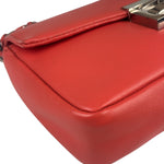 Fendi Coral Pink Leather Mini Baguette