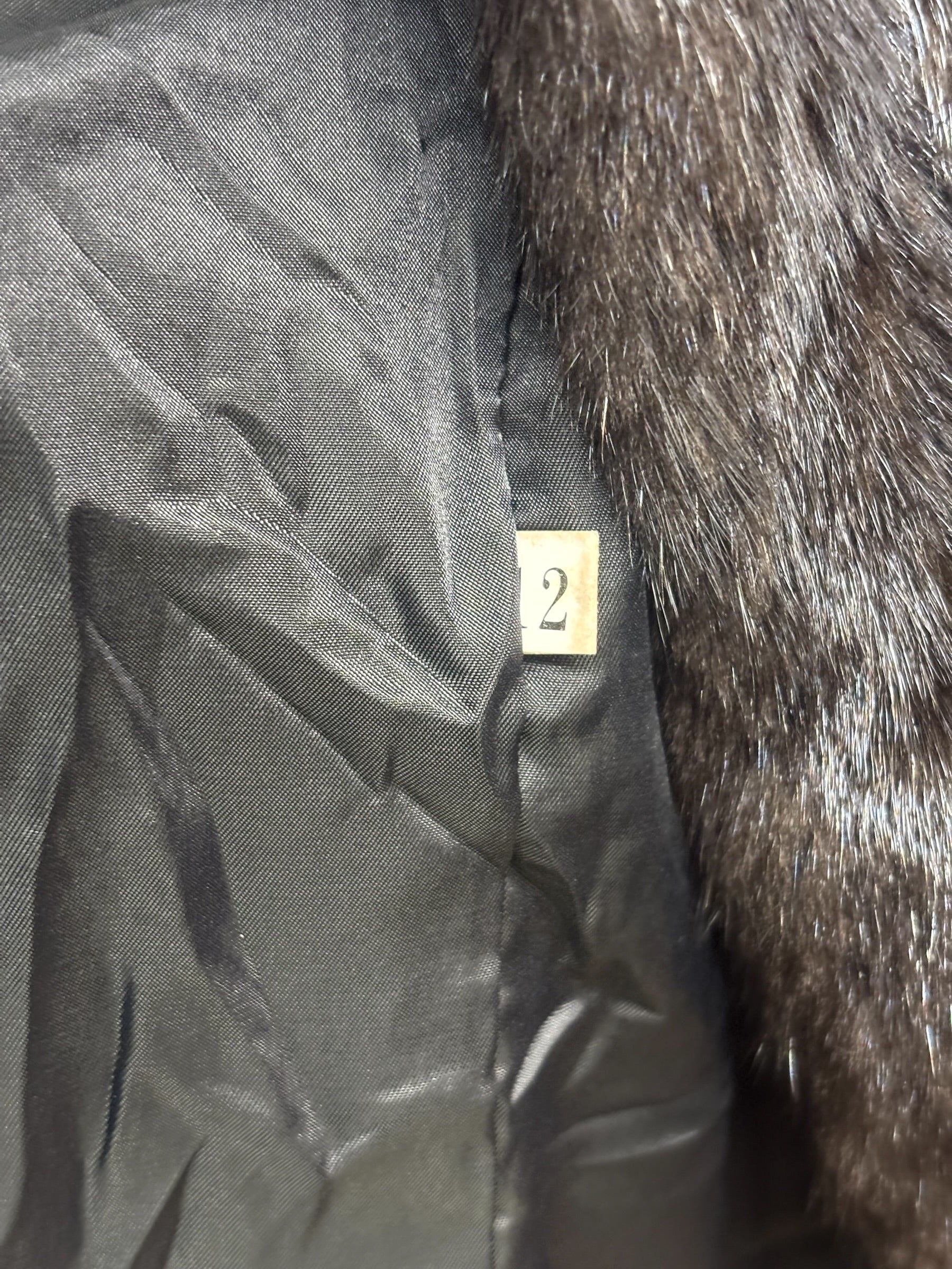 Vintage Brown Striped Mink Fur Coat