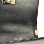 Chanel Black Chevron Leather Boy Medium Flap Bag 2017