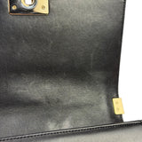 Chanel Black Chevron Leather Boy Medium Flap Bag 2017