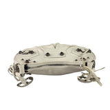 Balenciaga White Lambskin Le Cagole Shoulder Bag