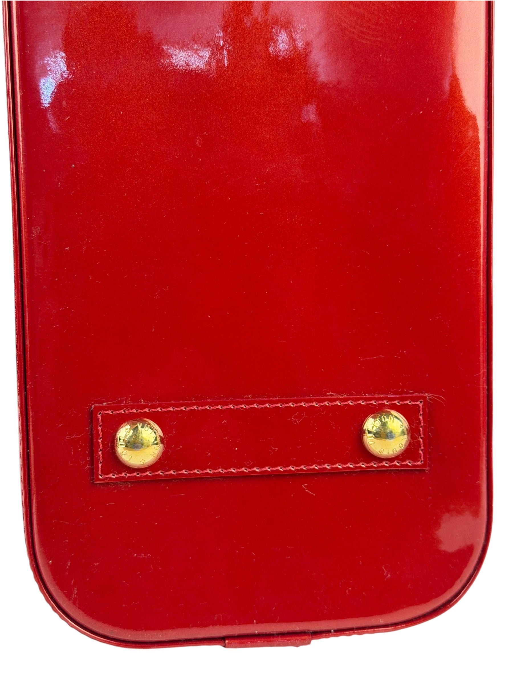 Louis Vuitton Red Vernis Alma MM Handbag