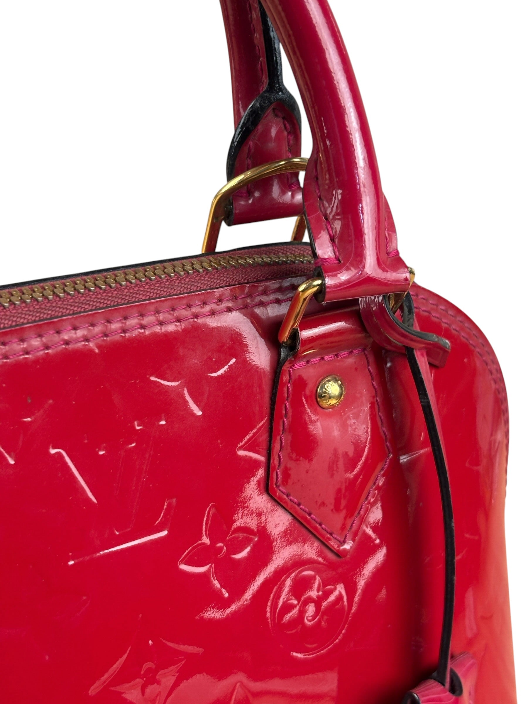 Louis Vuitton Red Monogram Vernis Alma bb