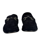 Gucci Black Suede Horsebit Loafers