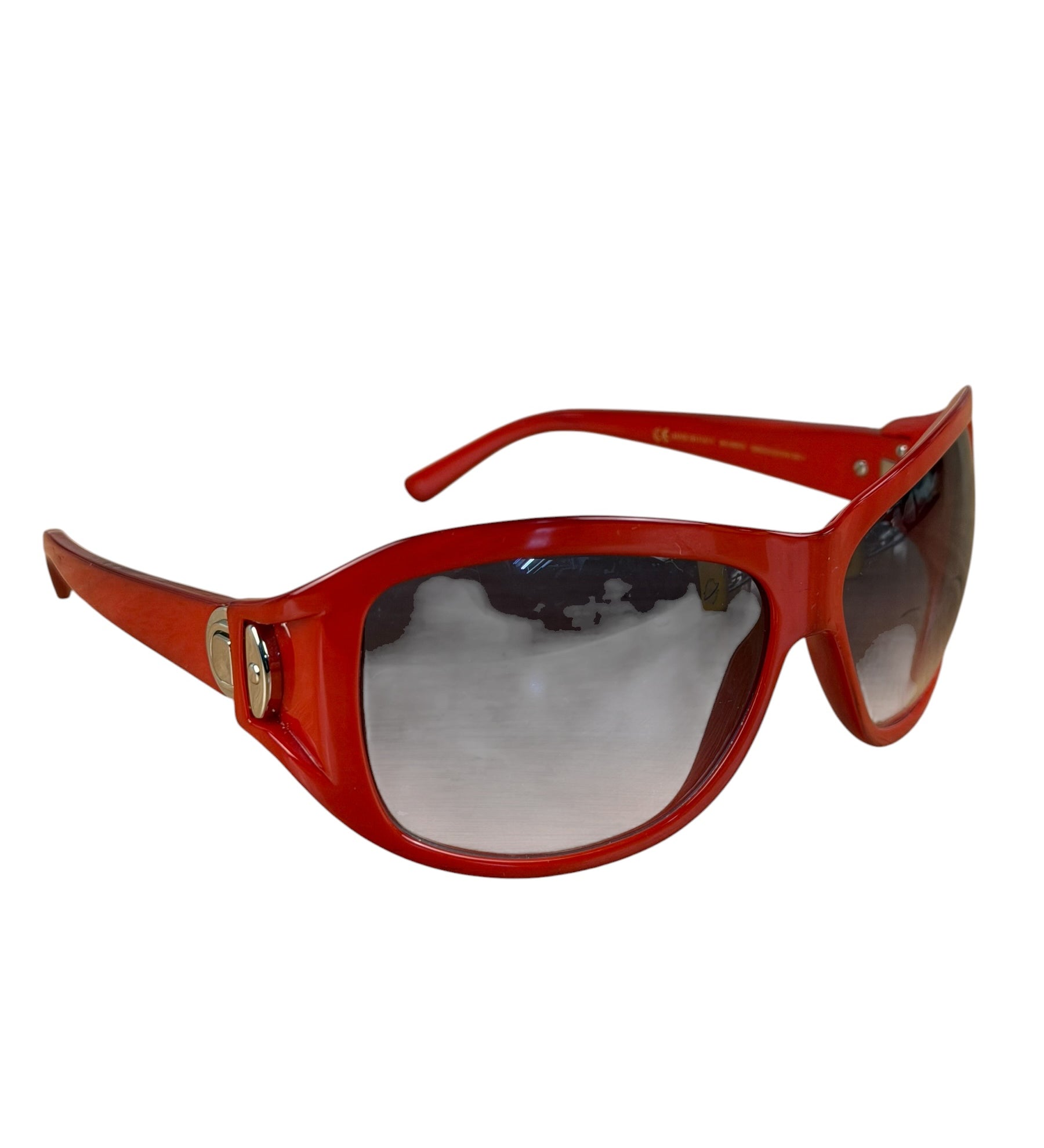 Marc Jacobs Oversized Red Wrap Sunglasses
