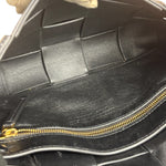 Bottega Veneta Black Leather Maxi Intrecciato Cassette Flap Bag