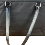 Prada Vintage Black Nylon/Patent Shoulder Bag