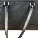 Prada Vintage Black Nylon/Patent Shoulder Bag
