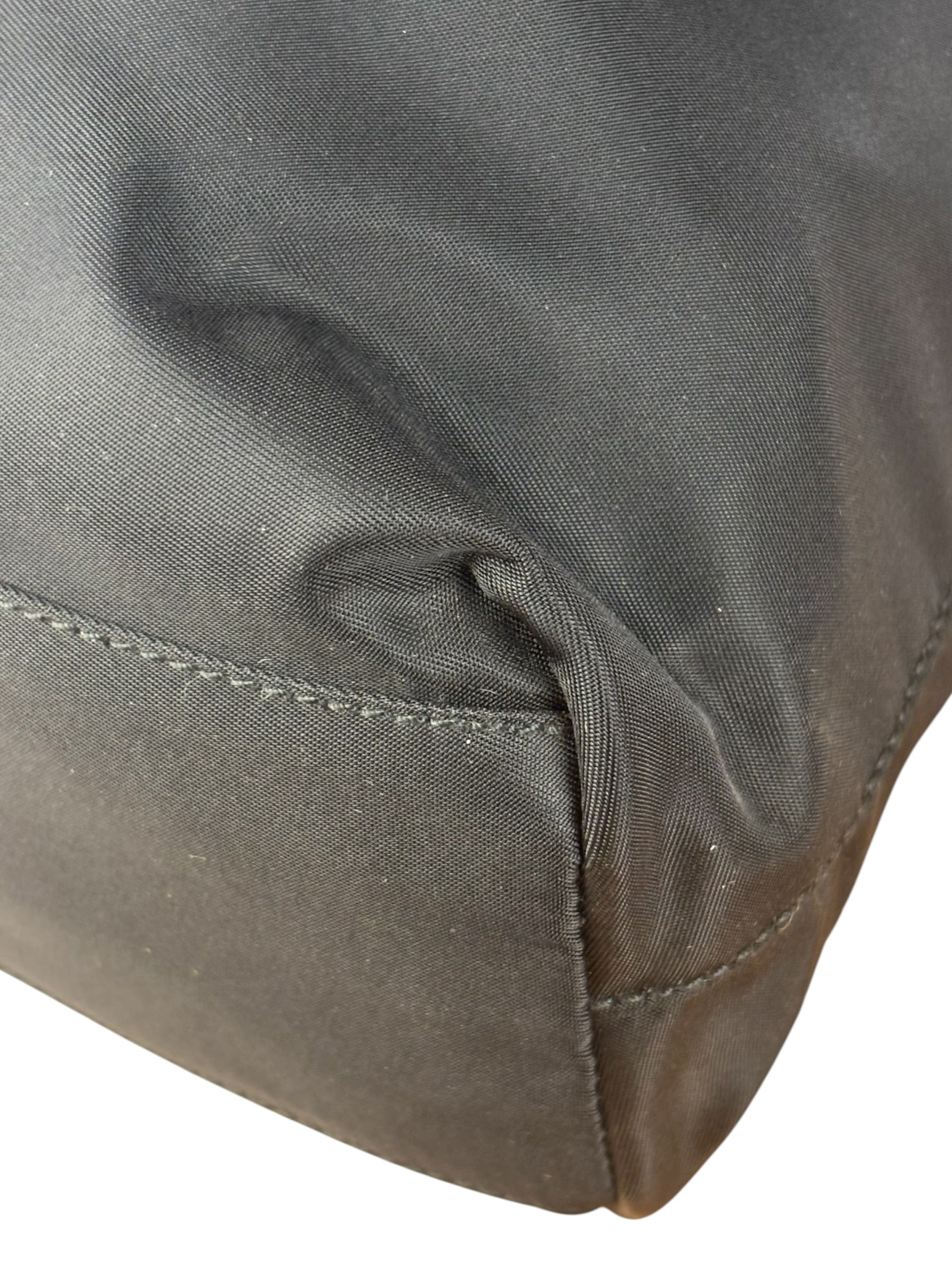 Prada Vintage Black Nylon Shoulder Tote