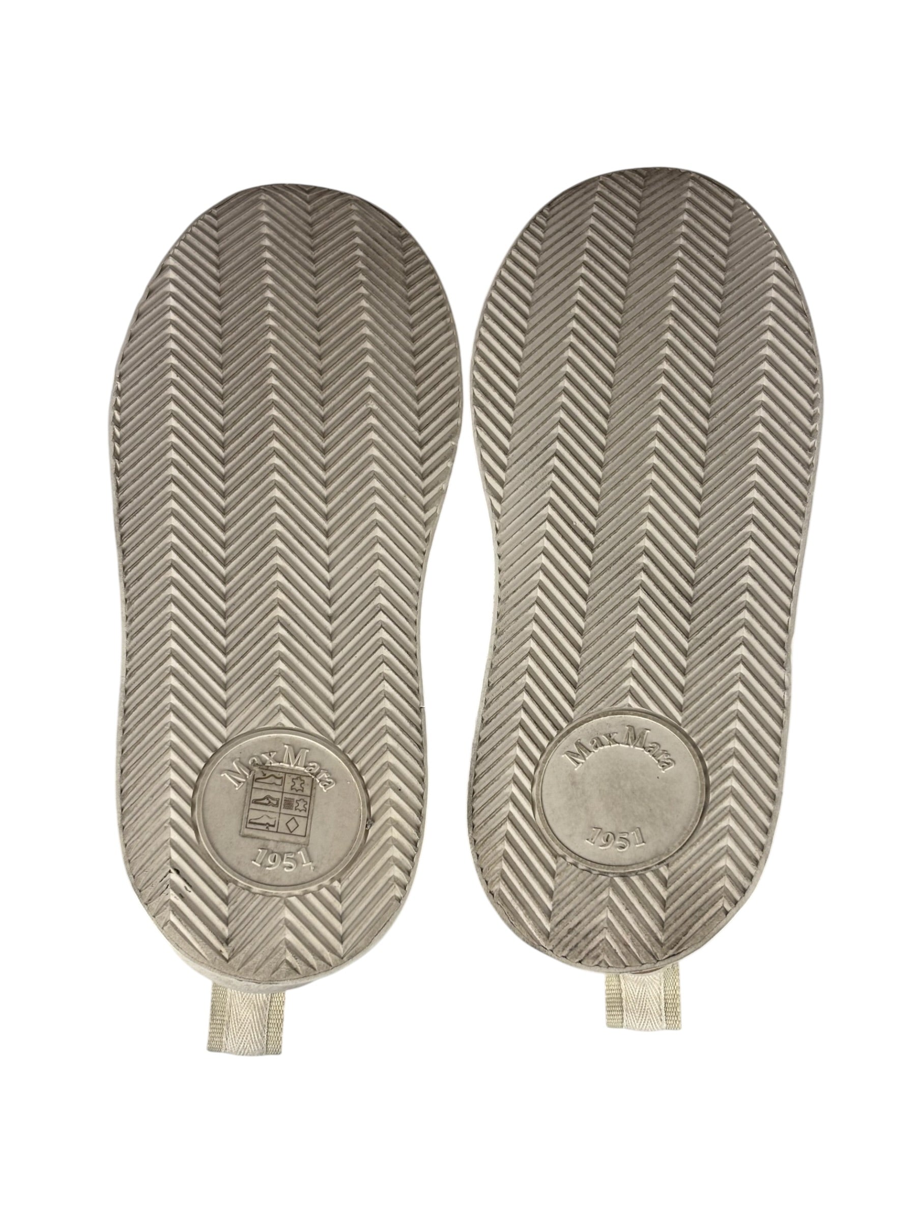 Max Mara Leather Platform Sneaker Beige