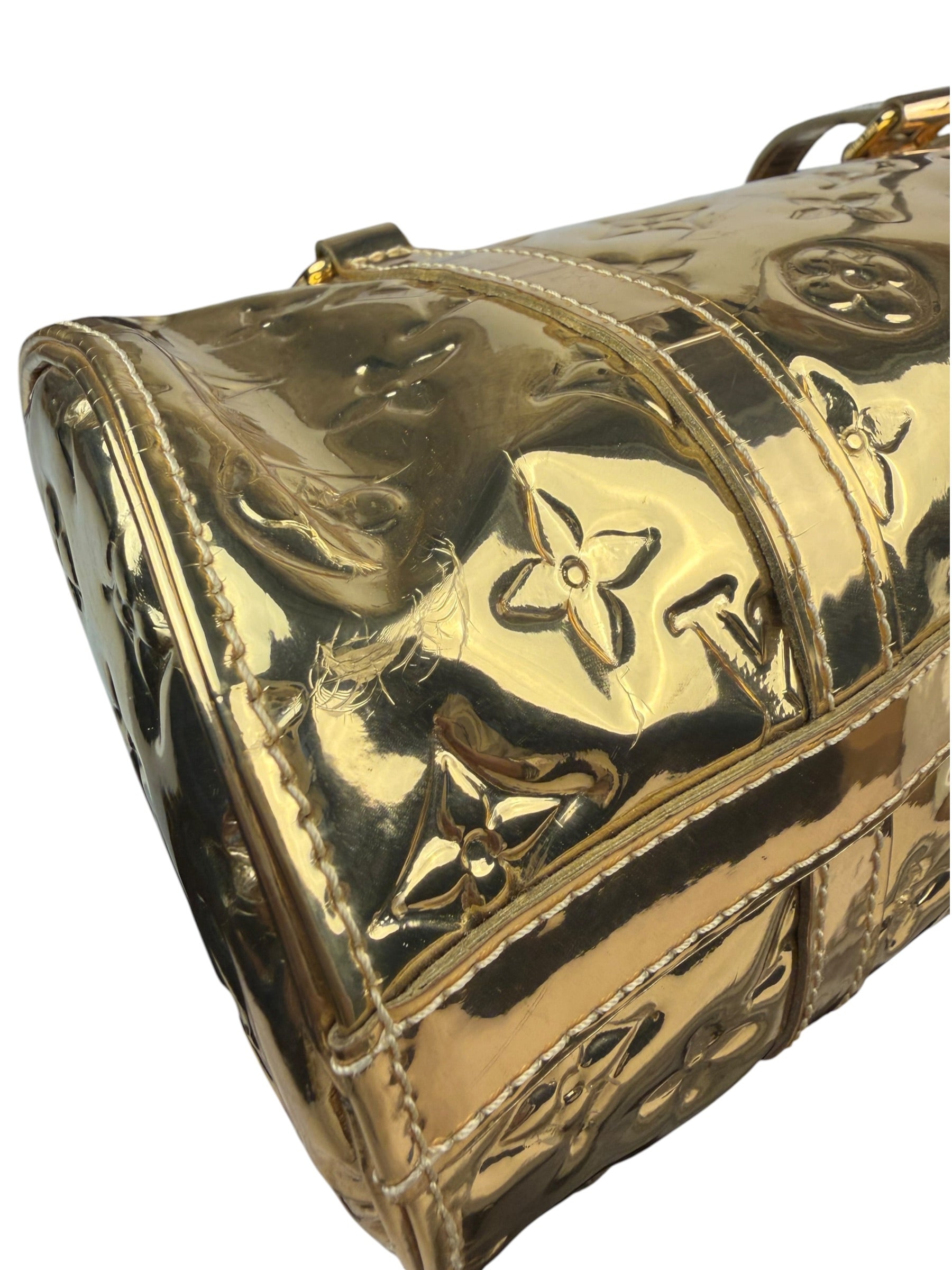 Louis Vuitton Metallic Gold Miroir Dore Papillon 25
