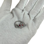 Vivienne Westwood Silver Diamante Red Enamel Ring