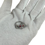 Vivienne Westwood Silver Diamante Red Enamel Ring