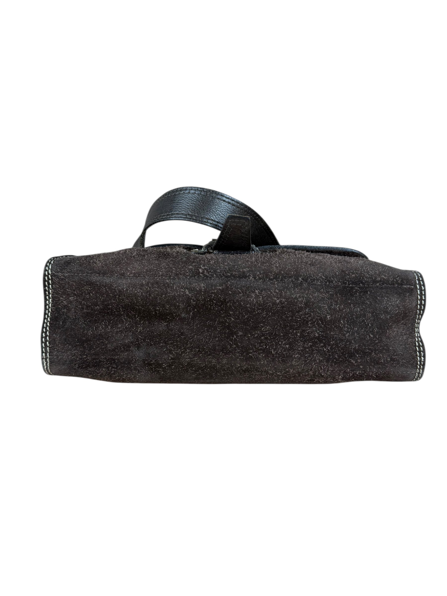 John Varvatos Suede Messenger Bag