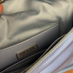 Prada Nylon Blue Studded Crossbody Bag