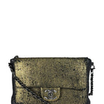 Chanel Black/Golden Quilted Lambskin Night Clutch On Chain Flap Bag 2012