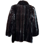 Saga Mink Vintage Darkest Brown Mink Fur Long Coat