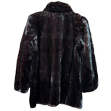 Saga Mink Vintage Darkest Brown Mink Fur Long Coat