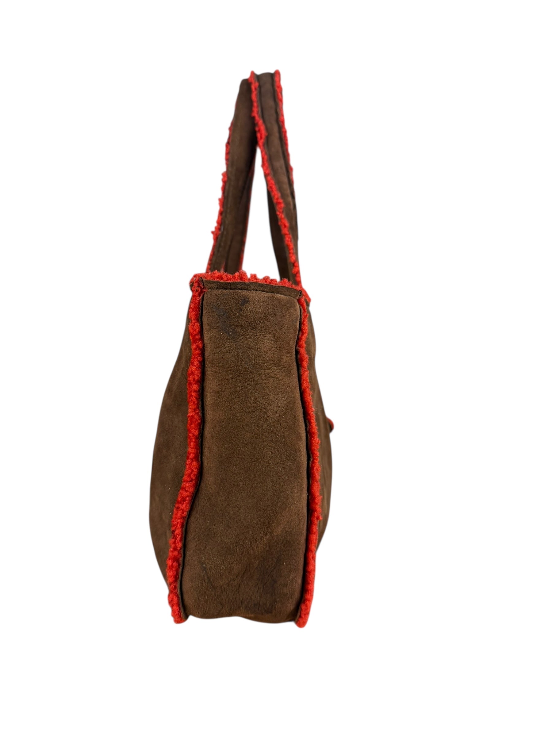 Chanel 1998 Coco Mark Brown Suede Handbag