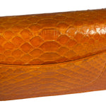 Chanel Orange Pythonskin Flap Wallet On Chain 2013