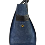 Celine Calfskin Leather/Suede Tri-Color Luggage Tote Bag