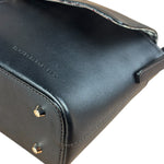 Burberry Vintage Black Leather Flap Shoulder Bag