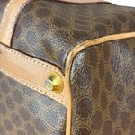 Celine Brown Leather Boston Handbag