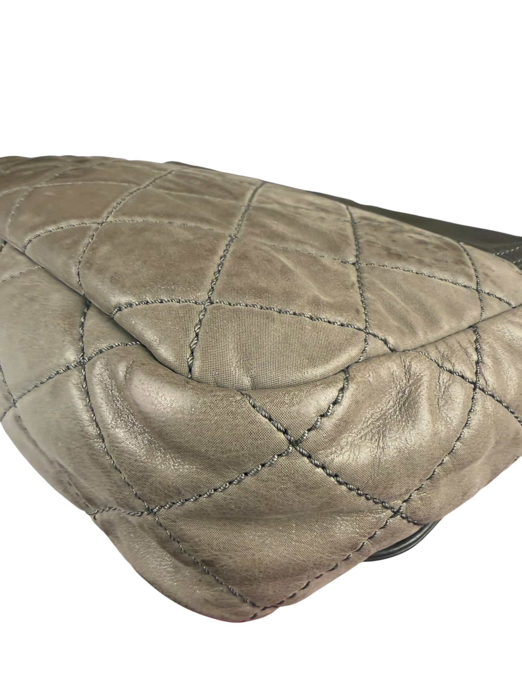 Chanel Bicolor Quilted Leather Chain Flap Bag 2011