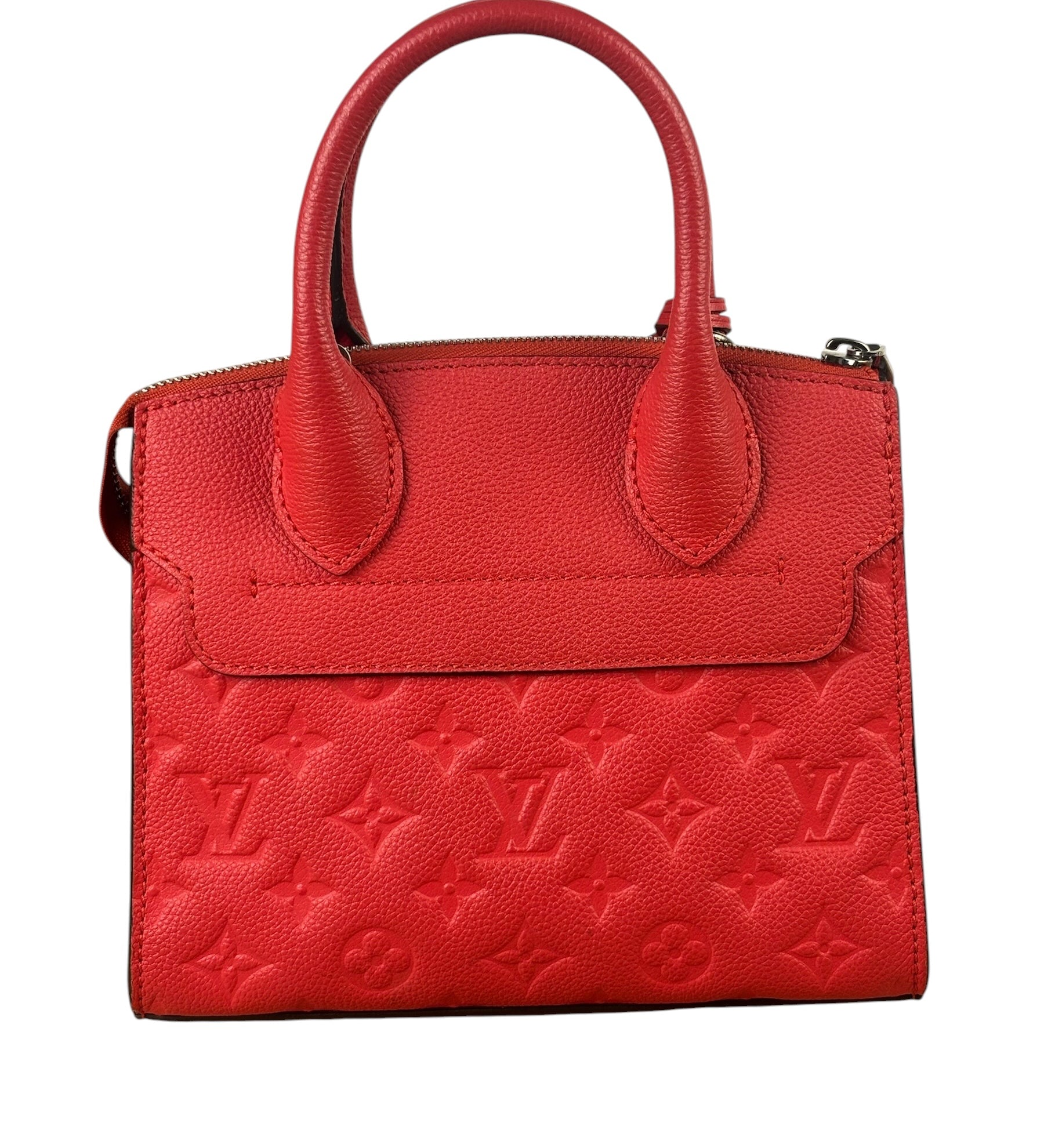 Louis Vuitton Red Monogram Empreinte Mini Pont-Neuf Two-Way Tote