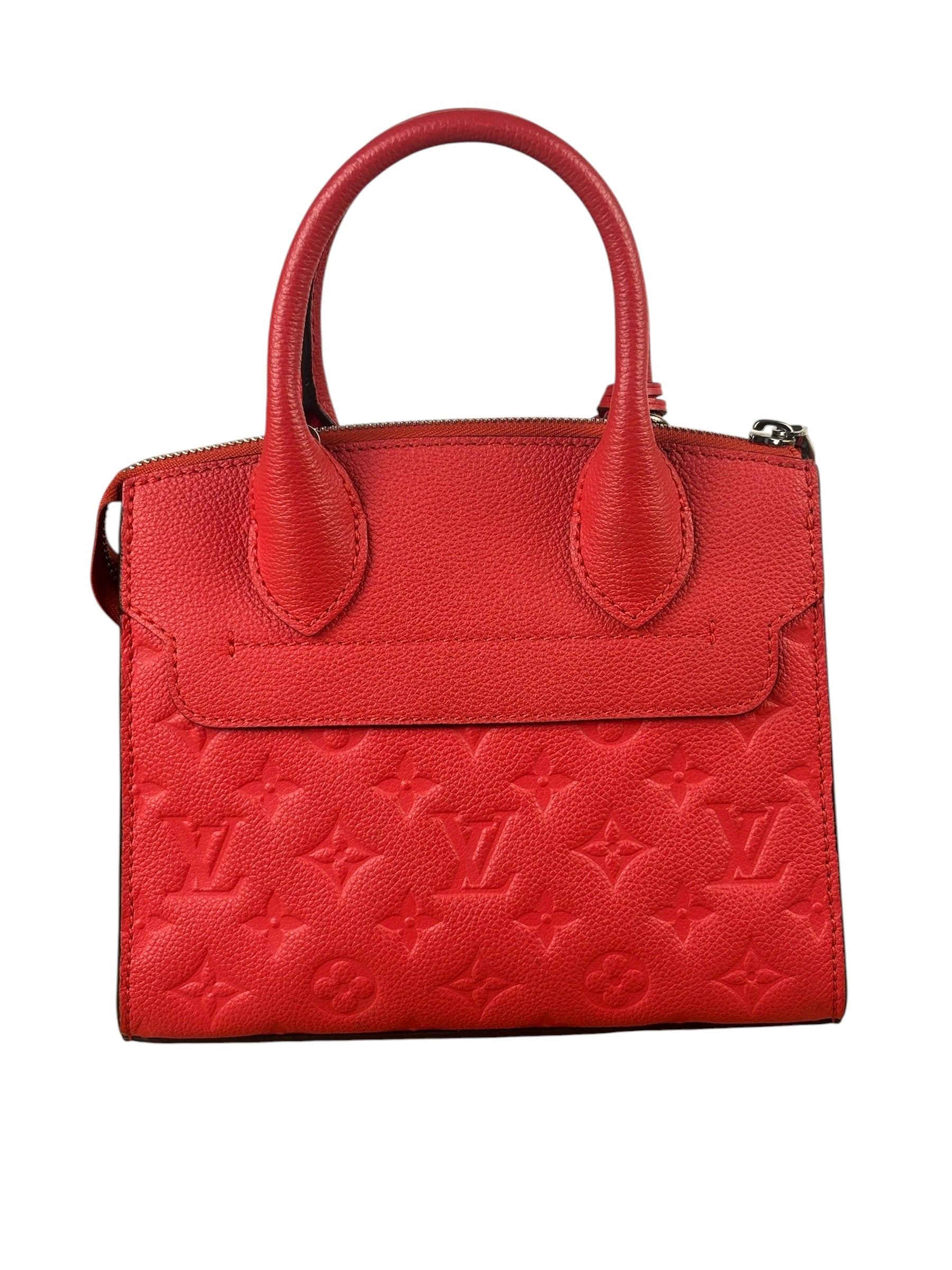 Louis Vuitton Red Monogram Empreinte Mini Pont-Neuf Two-Way Tote