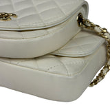 Chanel White Quilted Leather Side-Packs Dual Shoulder Bag 2019