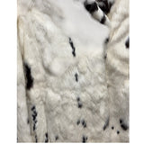 Vintage Cream/Brown Rabbit Fur Coat