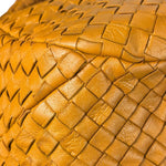 Bottega Veneta Orange/Brown Woven Leather Campana Shoulder Bag