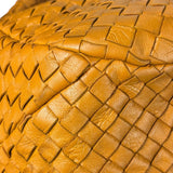 Bottega Veneta Orange/Brown Woven Leather Campana Shoulder Bag