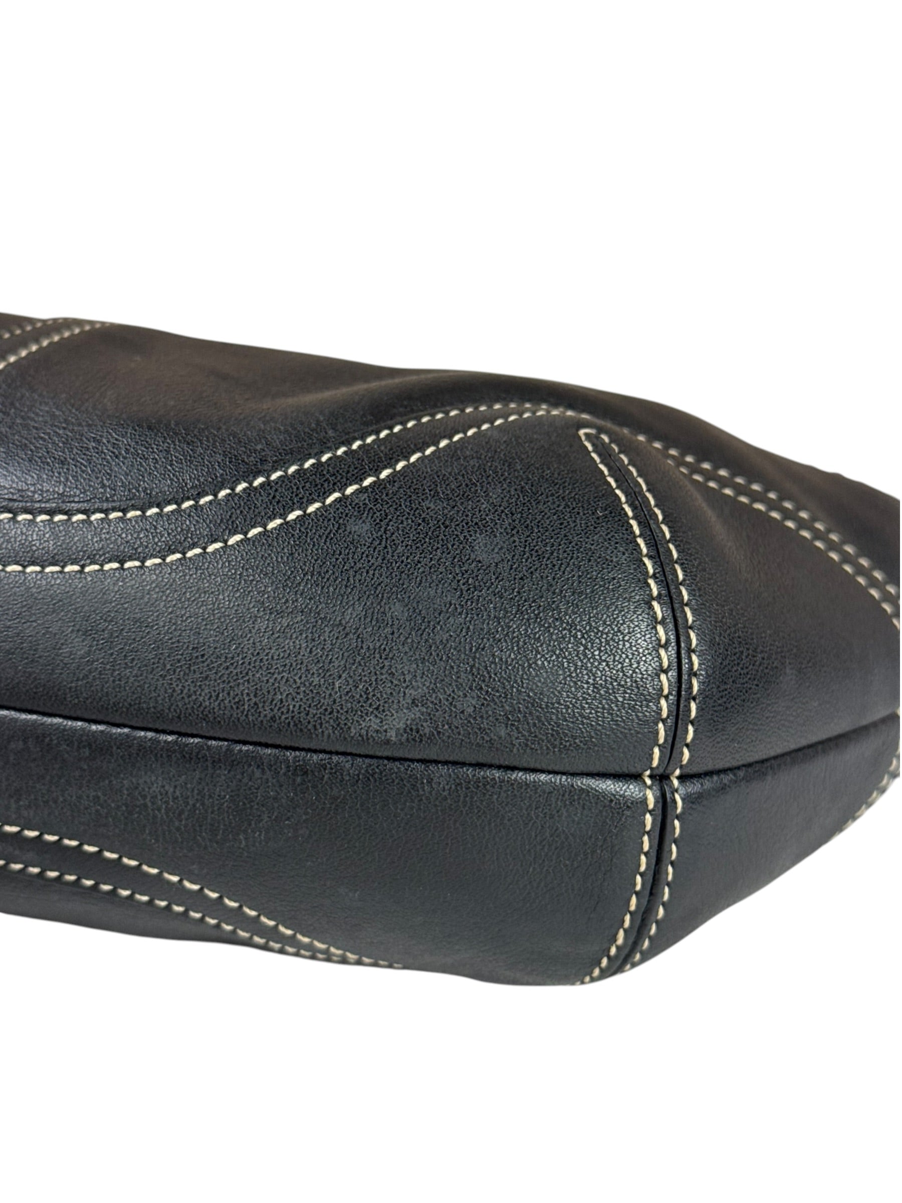 Coach Black Leather Soho Hobo Pochette