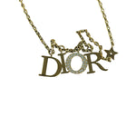 Christian Dior Dior Letter Charm/Pave O Star Necklace