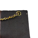 Chanel Brown Vertical Stitch Two-Toned CC Double Flap Bag 90s