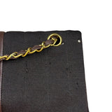 Chanel Brown Vertical Stitch Two-Toned CC Double Flap Bag 90s