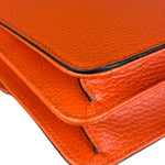 Gucci Orange Leather G Dollar Interlocking Small Shoulder Bag