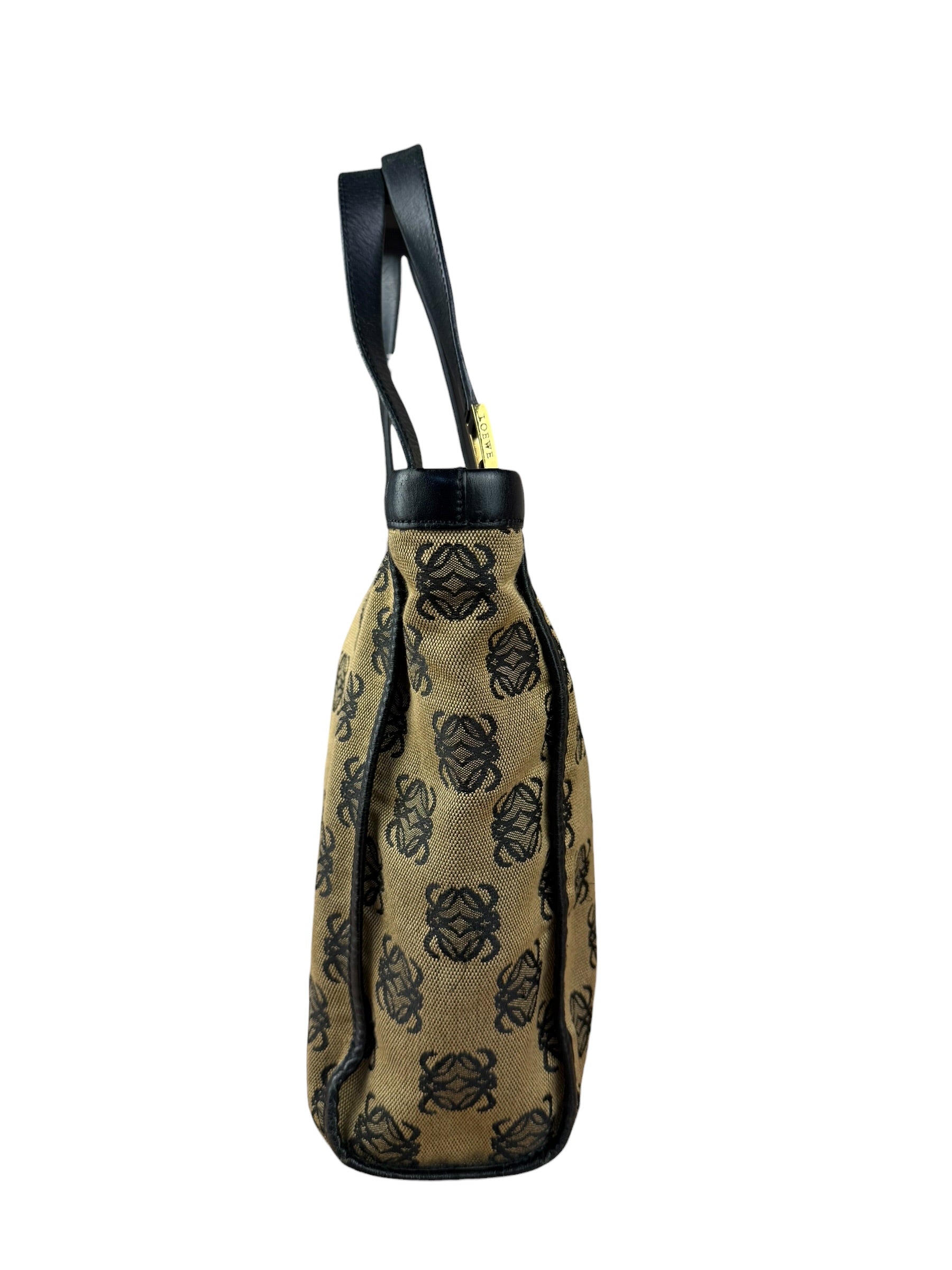 Loewe Vintage Canvas Anagram Zip Tote Bag