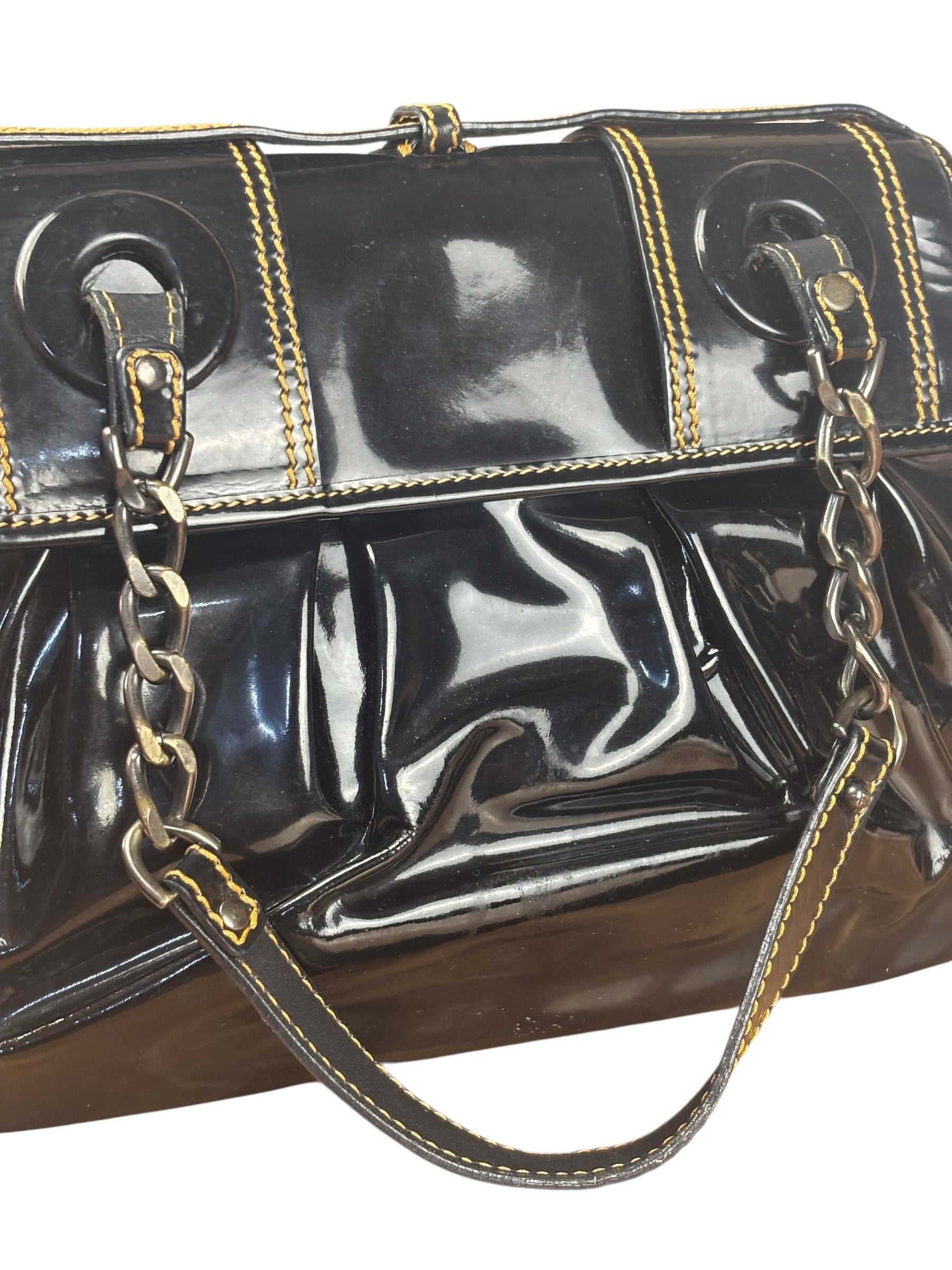 Fendi Black Patent Leather Shoulder Bag B